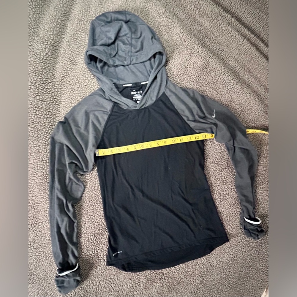 Nike Dri-FIT Black and Gray Top (XS)
